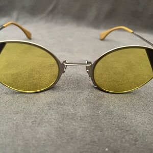 Fendi Women's FF0342S FF/0342/S B1Z/HO Silver/Gold Cat Eye Sunglasses 51mm